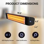 Electric Ceiling Mounted Patio Heater