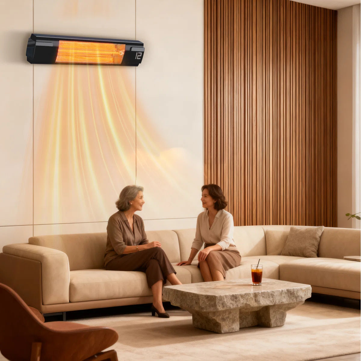 Electric Ceiling Mounted Patio Heater Max To 1500 Watt Heater