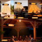 Electric Ceiling Mounted Patio Heater Max To 1500 Watt Heater