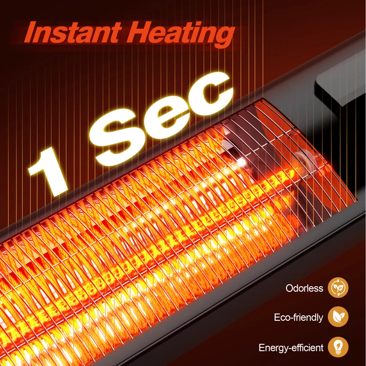 Electric Ceiling Mounted Patio Heater Max To 1500 Watt Heater