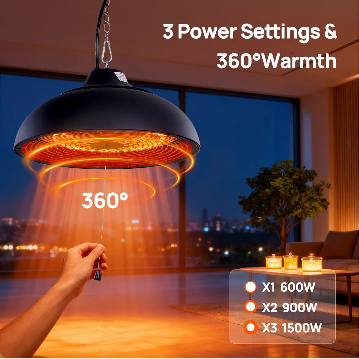 Electric Hanging Patio Heater