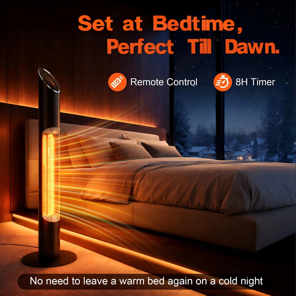 Freestanding Patio Heater Electric Infrared Outdoor Indoor Heater