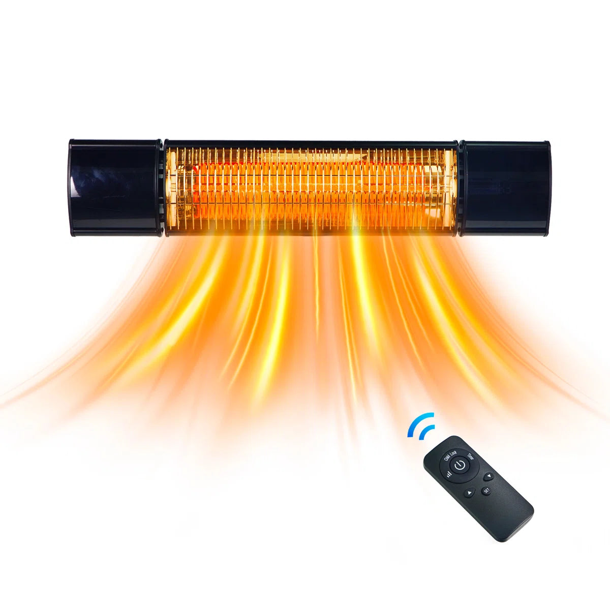 Patio Heater Wall Mounted With Remote Control 1500 Watt Heater