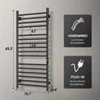 Wall Mount Towel Warmer 16-Bar Electric Towel Rack AH1601B