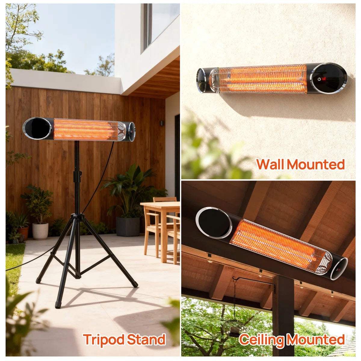 Wall Mounted Patio Heater Electric Infrared Outdoor Heater