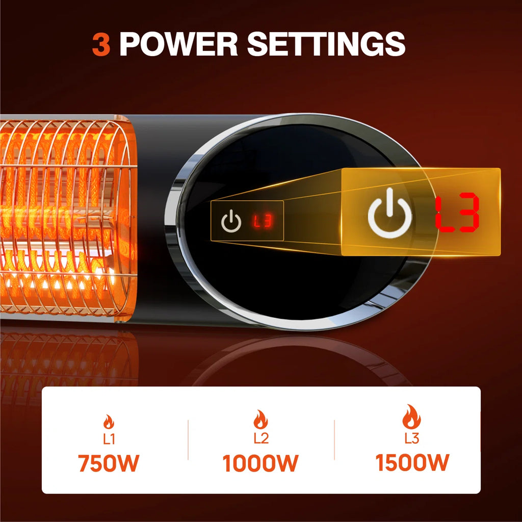 Wall Mounted Patio Heater Electric Infrared Outdoor Heater